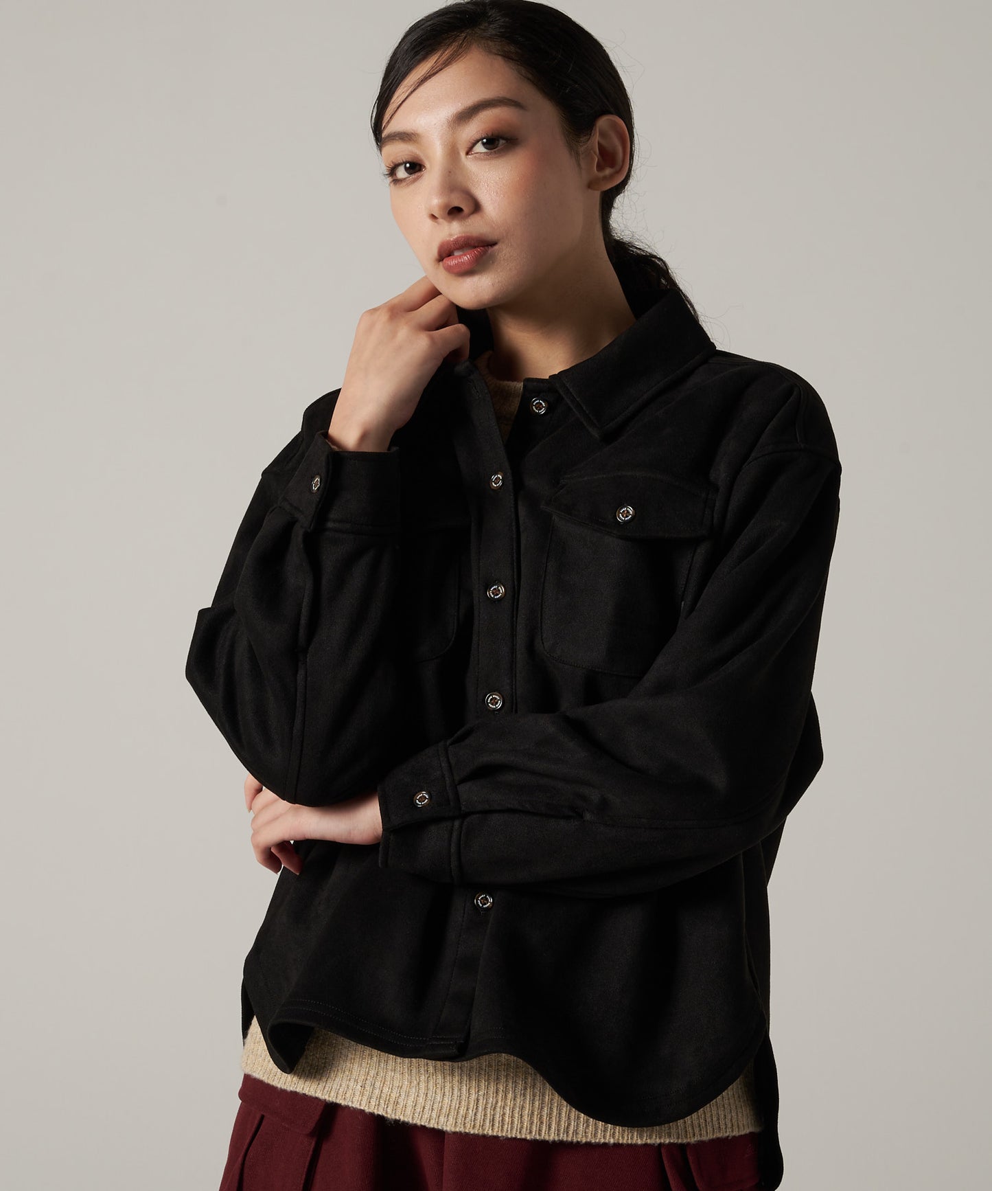 スエード タッチ 長袖シャツ/SUEDE TOUCH LS SHIRT