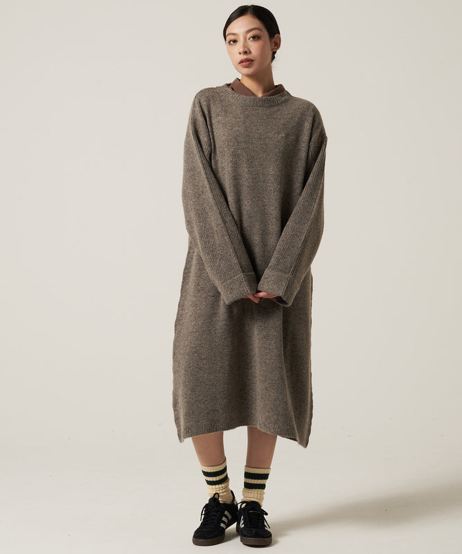 ウォーム リブニットワンピース /WARM RIBBED KNIT DRESS