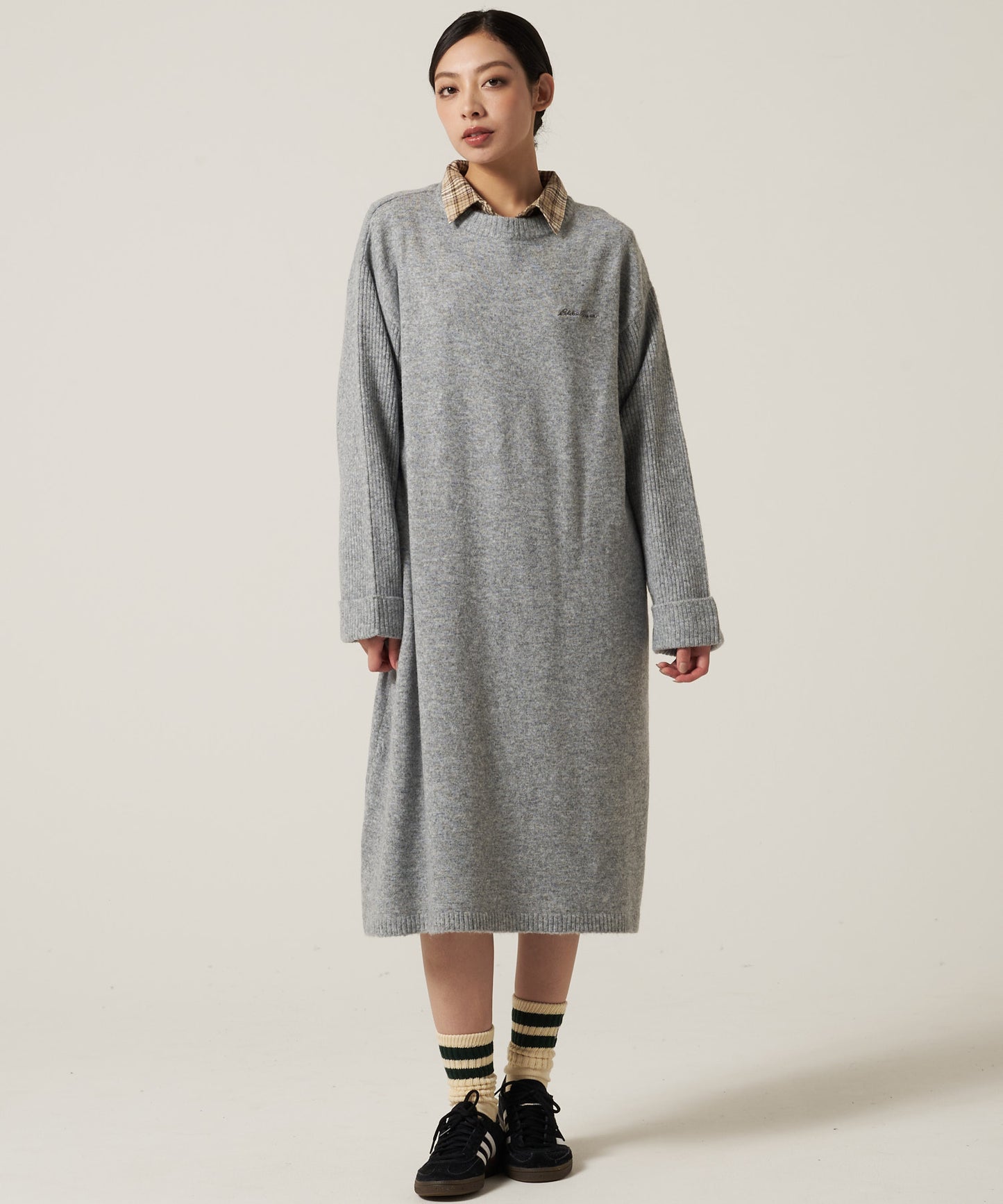 ウォーム リブニットワンピース /WARM RIBBED KNIT DRESS