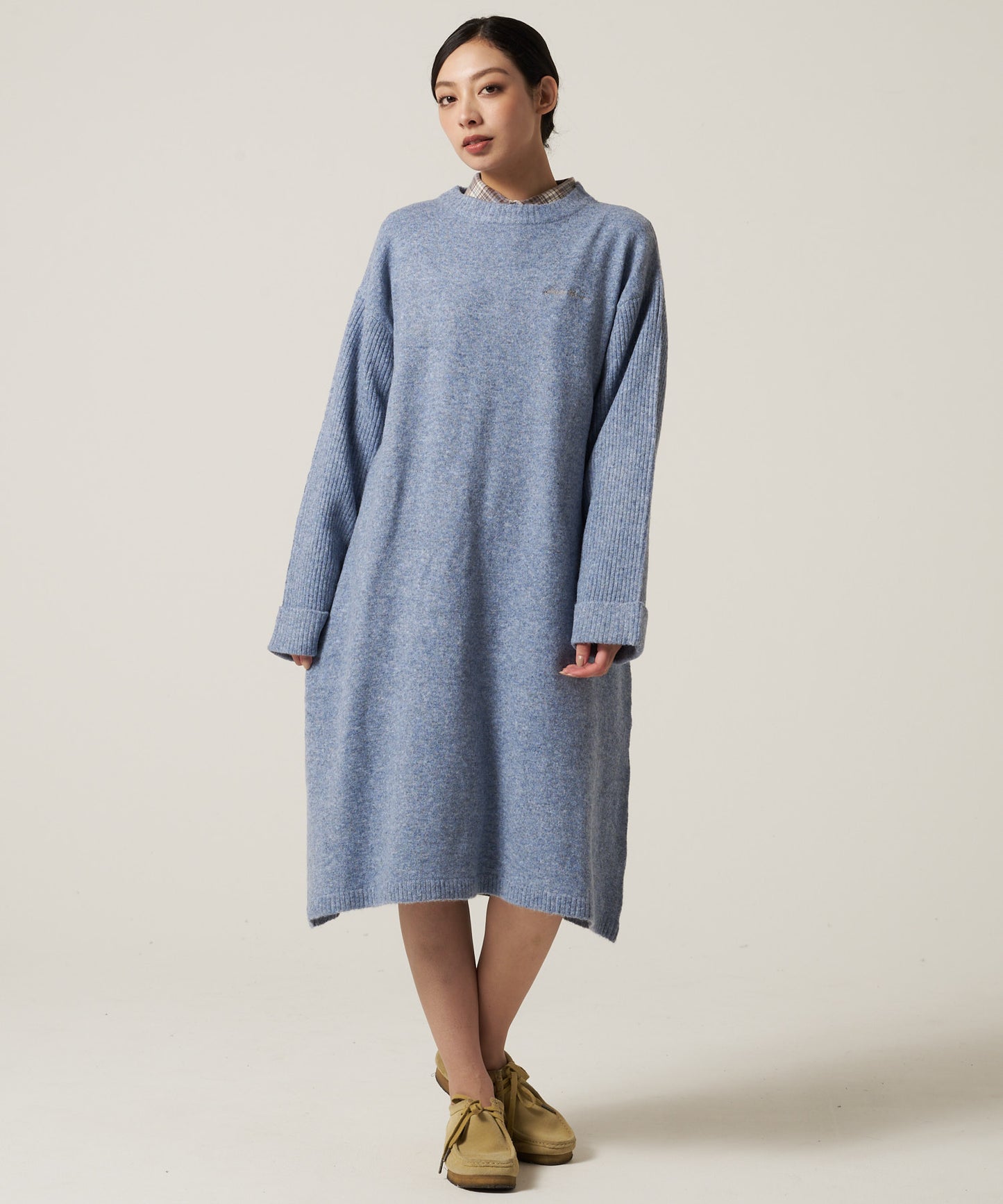 ウォーム リブニットワンピース /WARM RIBBED KNIT DRESS