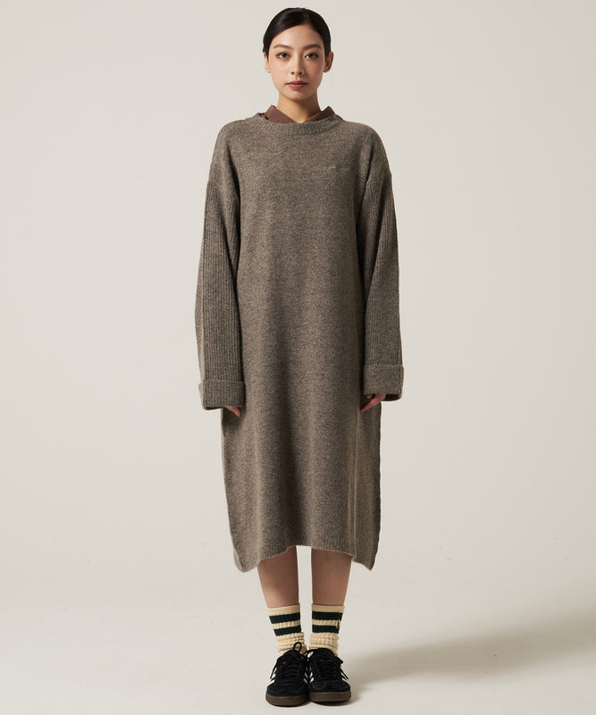 ウォーム リブニットワンピース /WARM RIBBED KNIT DRESS
