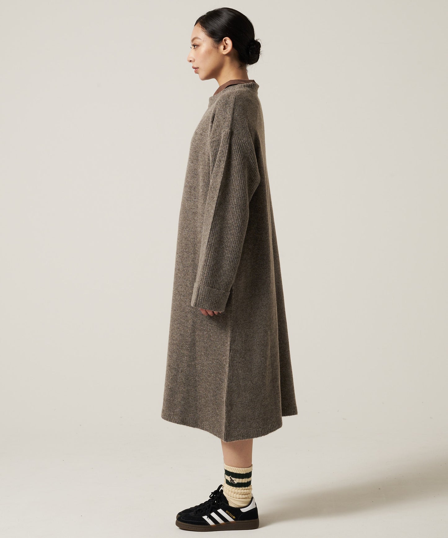 ウォーム リブニットワンピース /WARM RIBBED KNIT DRESS