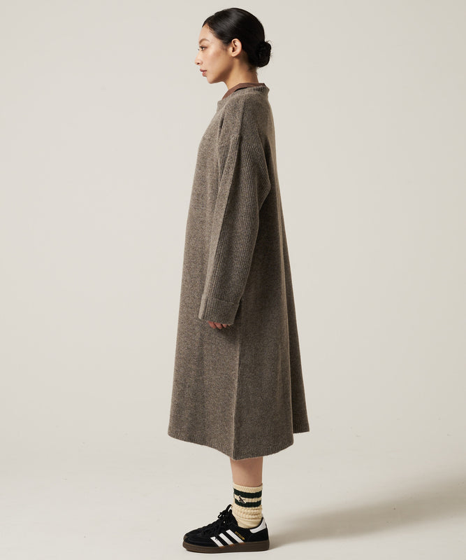 ウォーム リブニットワンピース /WARM RIBBED KNIT DRESS