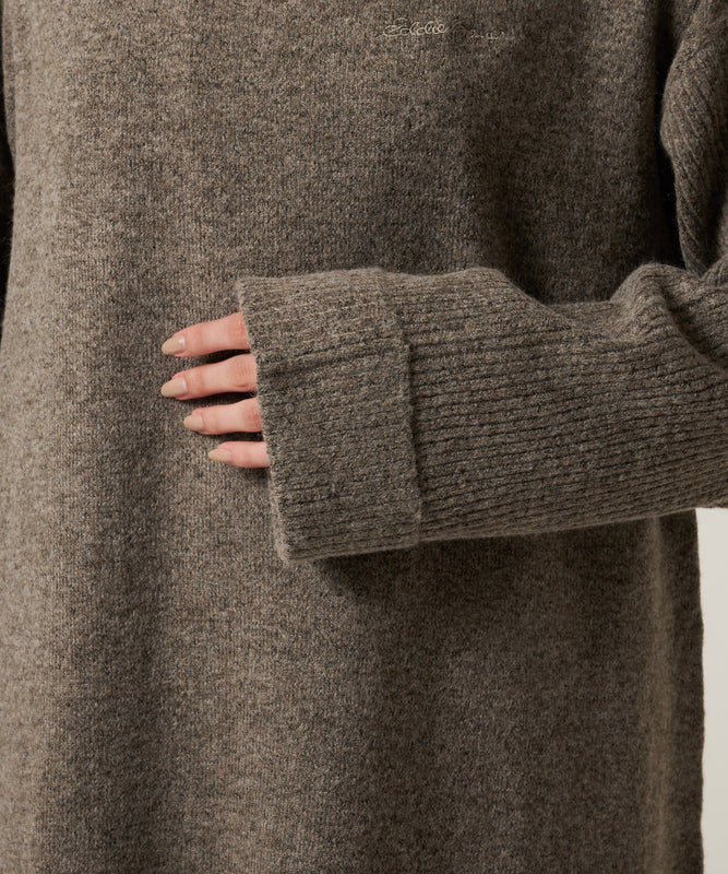 ウォーム リブニットワンピース /WARM RIBBED KNIT DRESS