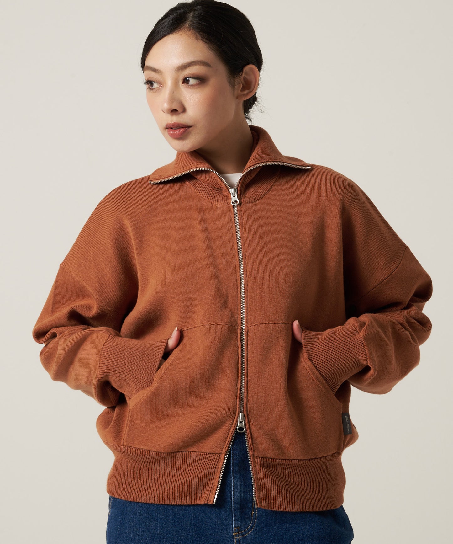 コージー フルジップ セーター/COZY SWEATER FULL ZIP