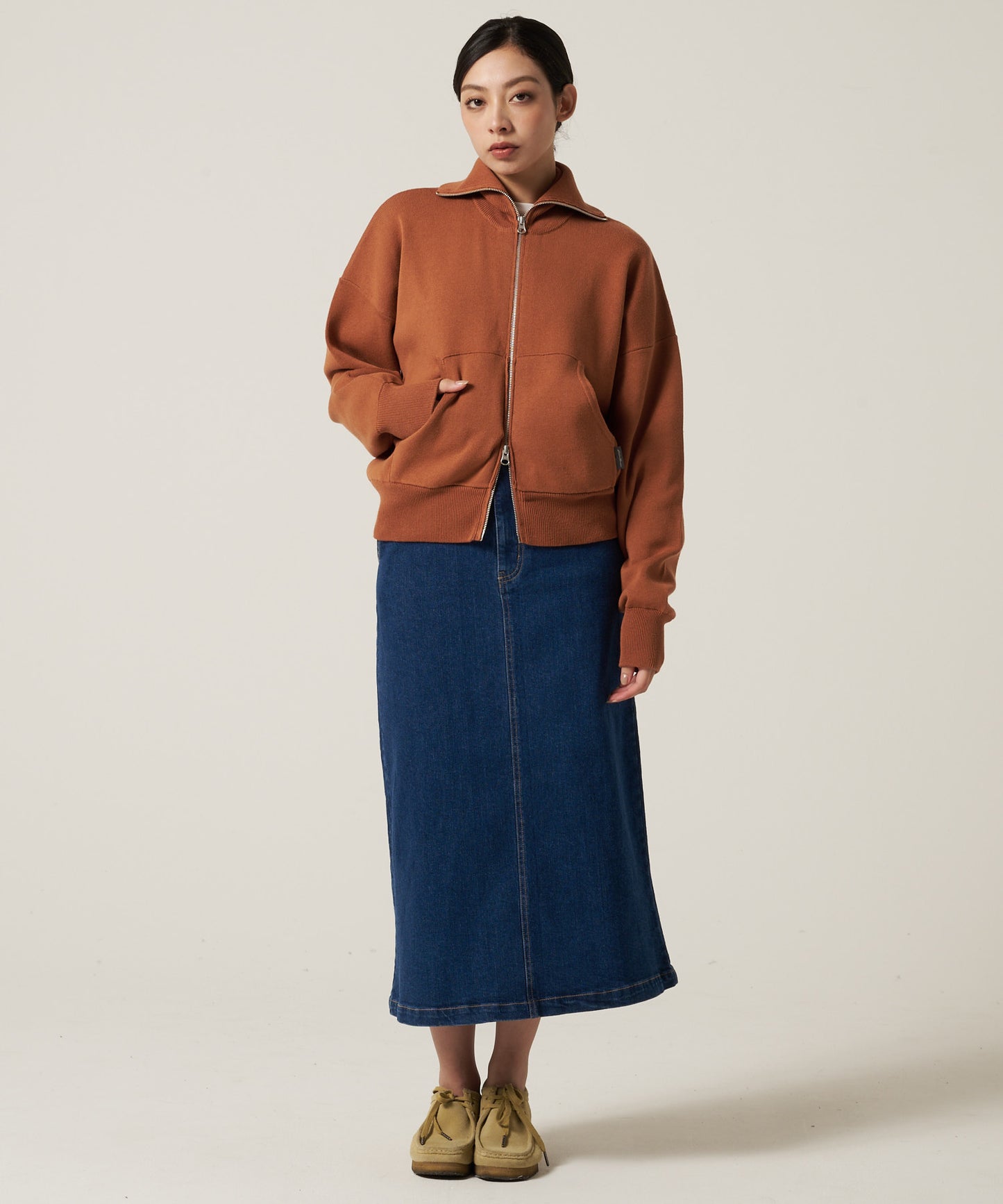 コージー フルジップ セーター/COZY SWEATER FULL ZIP