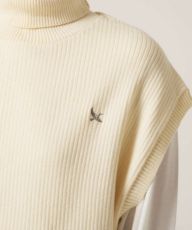 モックネック ニットベスト ＆ インナーTシャツ セット /MOCK NECK KNIT VEST & INNER TEE