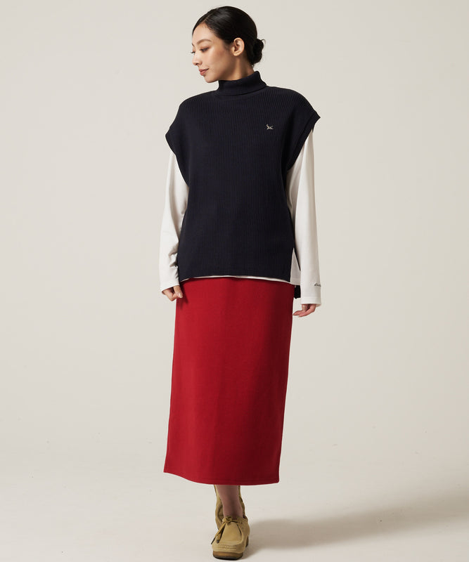 モックネック ニットベスト ＆ インナーTシャツ セット /MOCK NECK KNIT VEST & INNER TEE