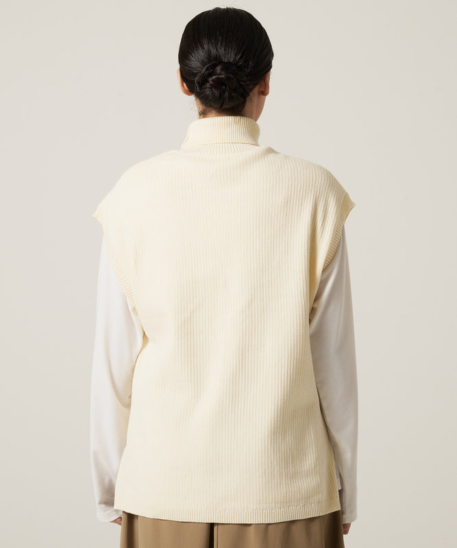 モックネック ニットベスト ＆ インナーTシャツ セット /MOCK NECK KNIT VEST & INNER TEE