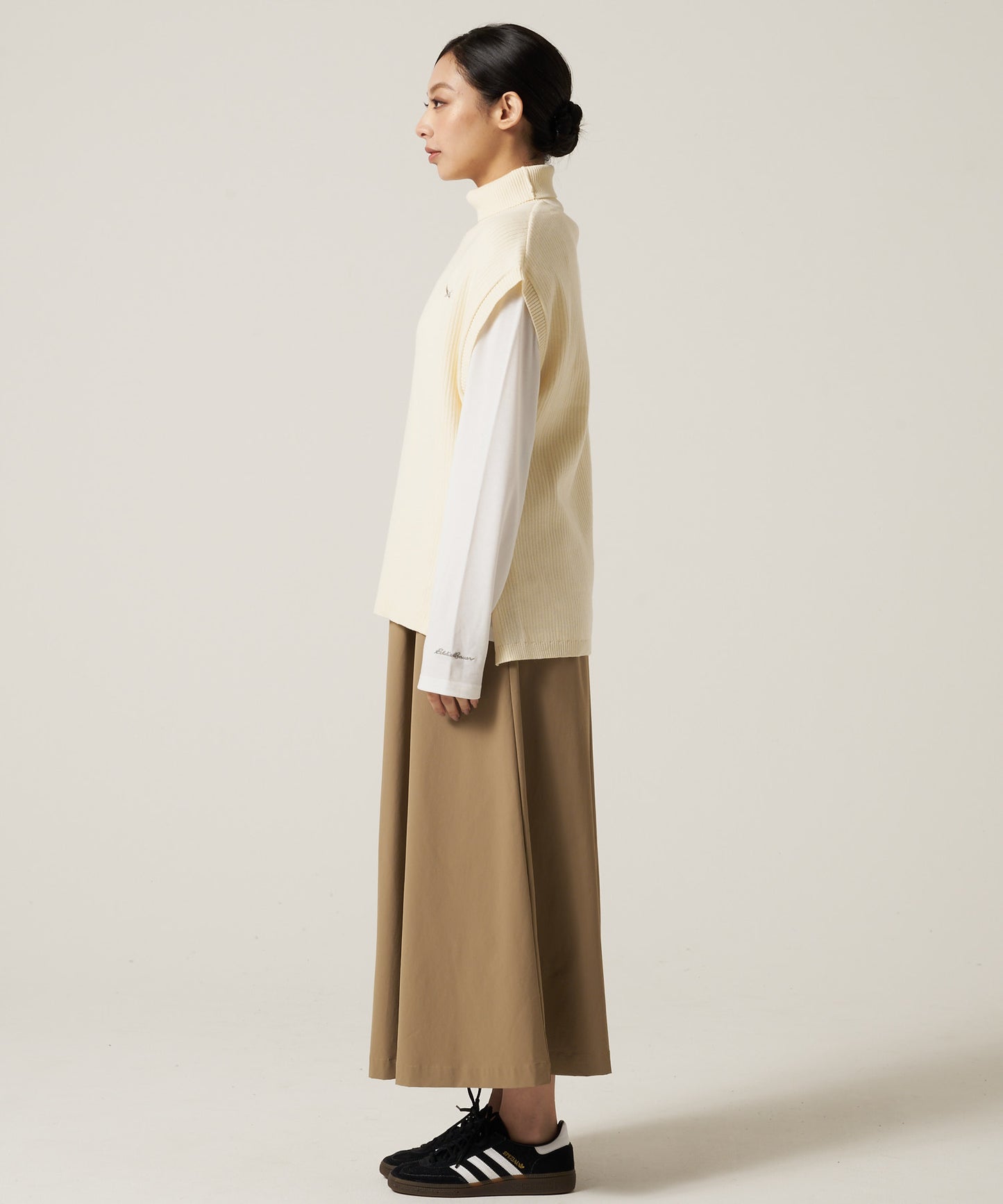 モックネック ニットベスト ＆ インナーTシャツ セット /MOCK NECK KNIT VEST & INNER TEE