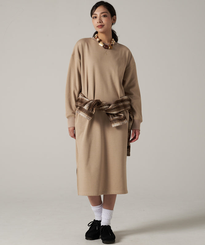 シャギー ライニング 長袖ワンピース /SHAGGY LINING LS DRESS