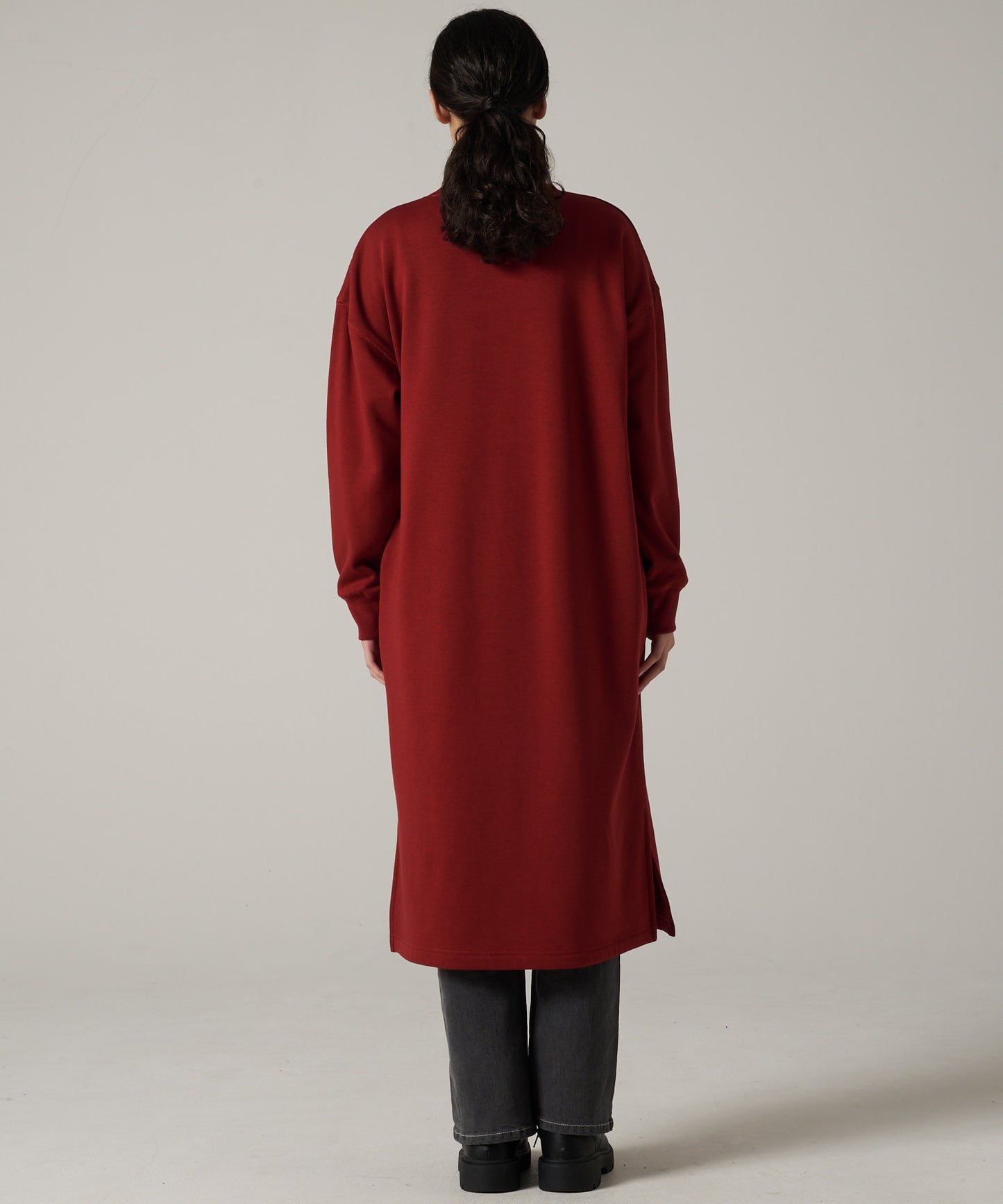 シャギー ライニング 長袖ワンピース /SHAGGY LINING LS DRESS