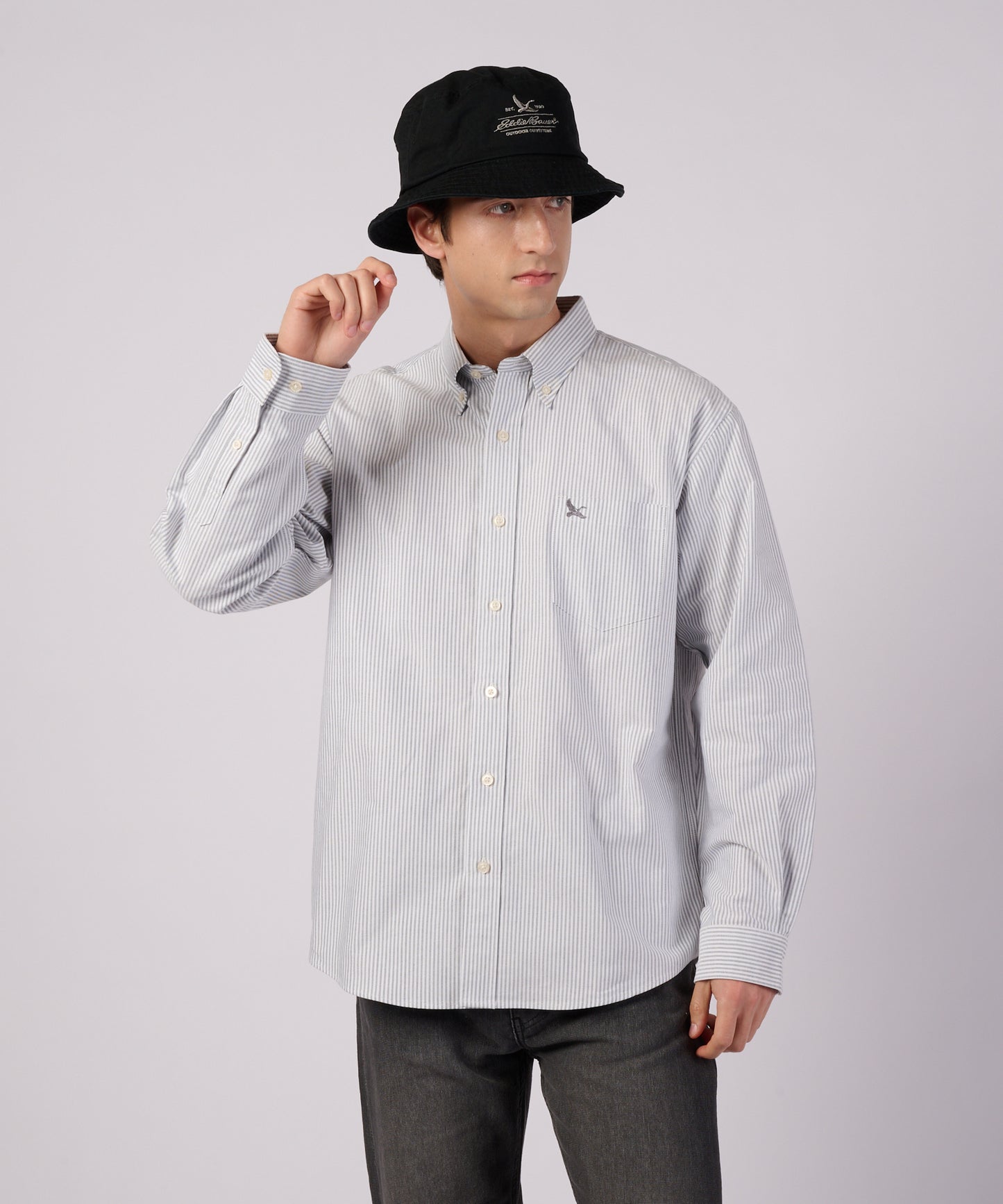 オックス ストライプ/チェック ボタンダウンシャツ/OX STRIPE/CHK BD SHIRT