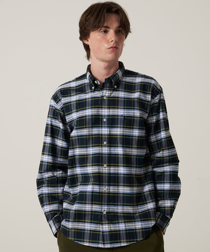 オックス ストライプ/チェック ボタンダウンシャツ/OX STRIPE/CHK BD SHIRT