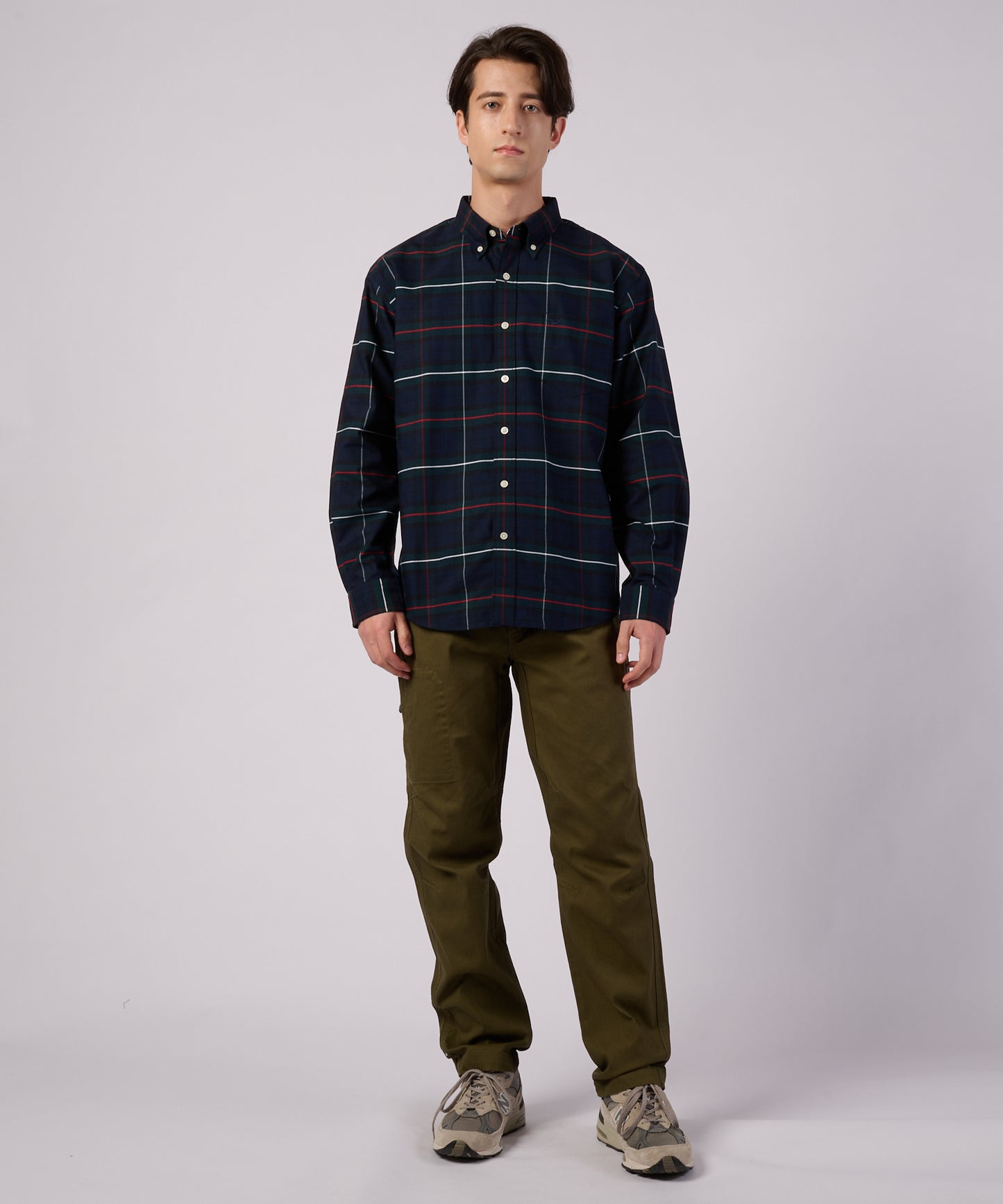 オックス ストライプ/チェック ボタンダウンシャツ/OX STRIPE/CHK BD SHIRT