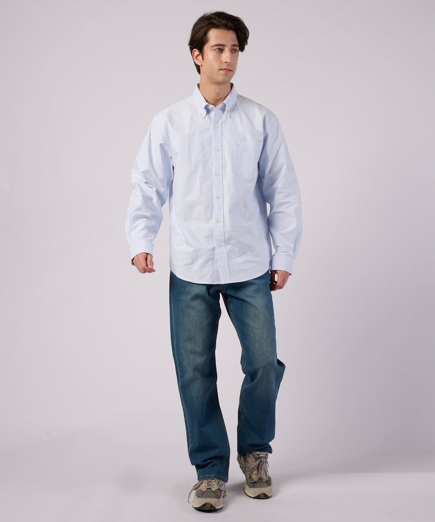 オックス ストライプ/チェック ボタンダウンシャツ/OX STRIPE/CHK BD SHIRT