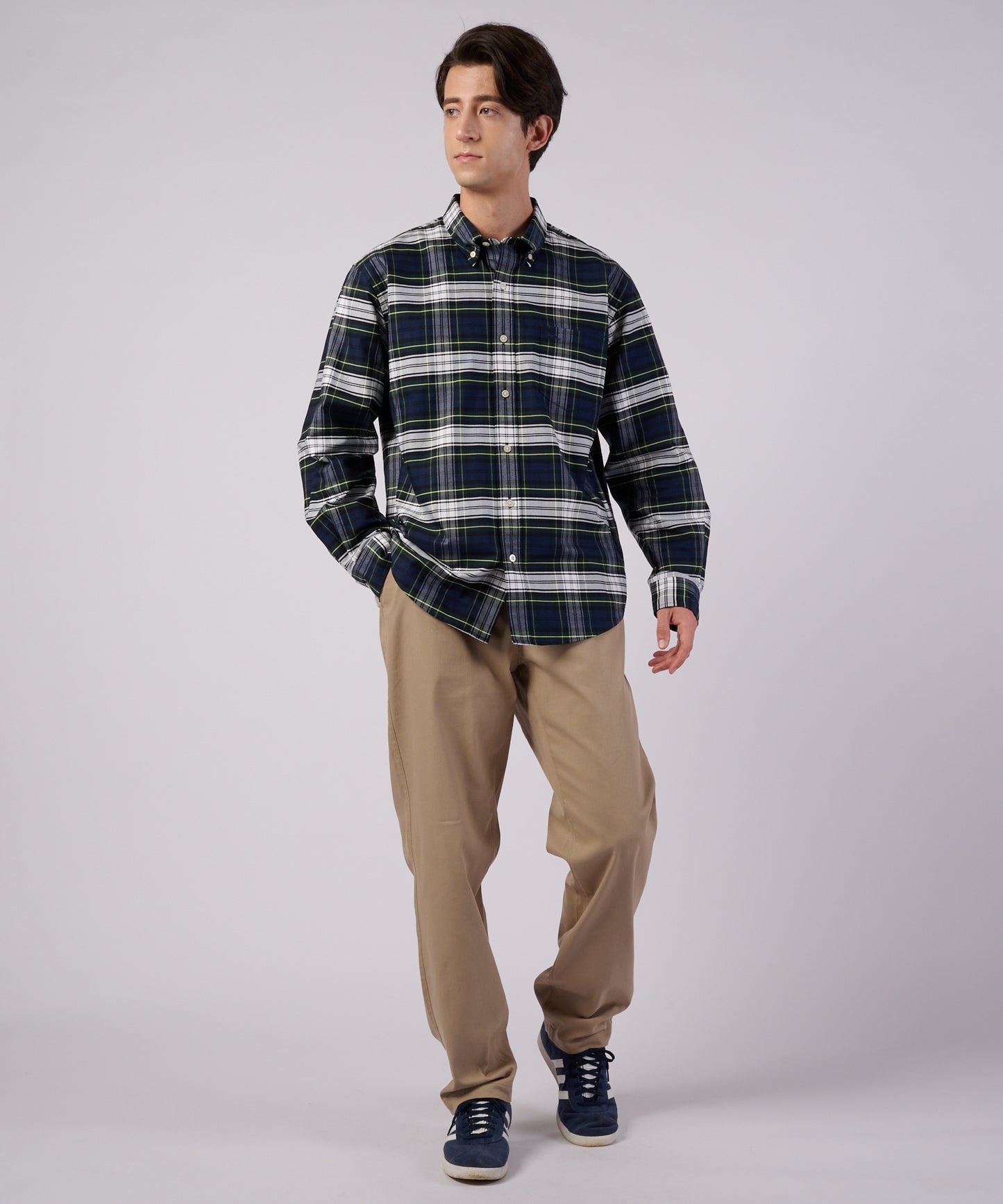 オックス ストライプ/チェック ボタンダウンシャツ/OX STRIPE/CHK BD SHIRT