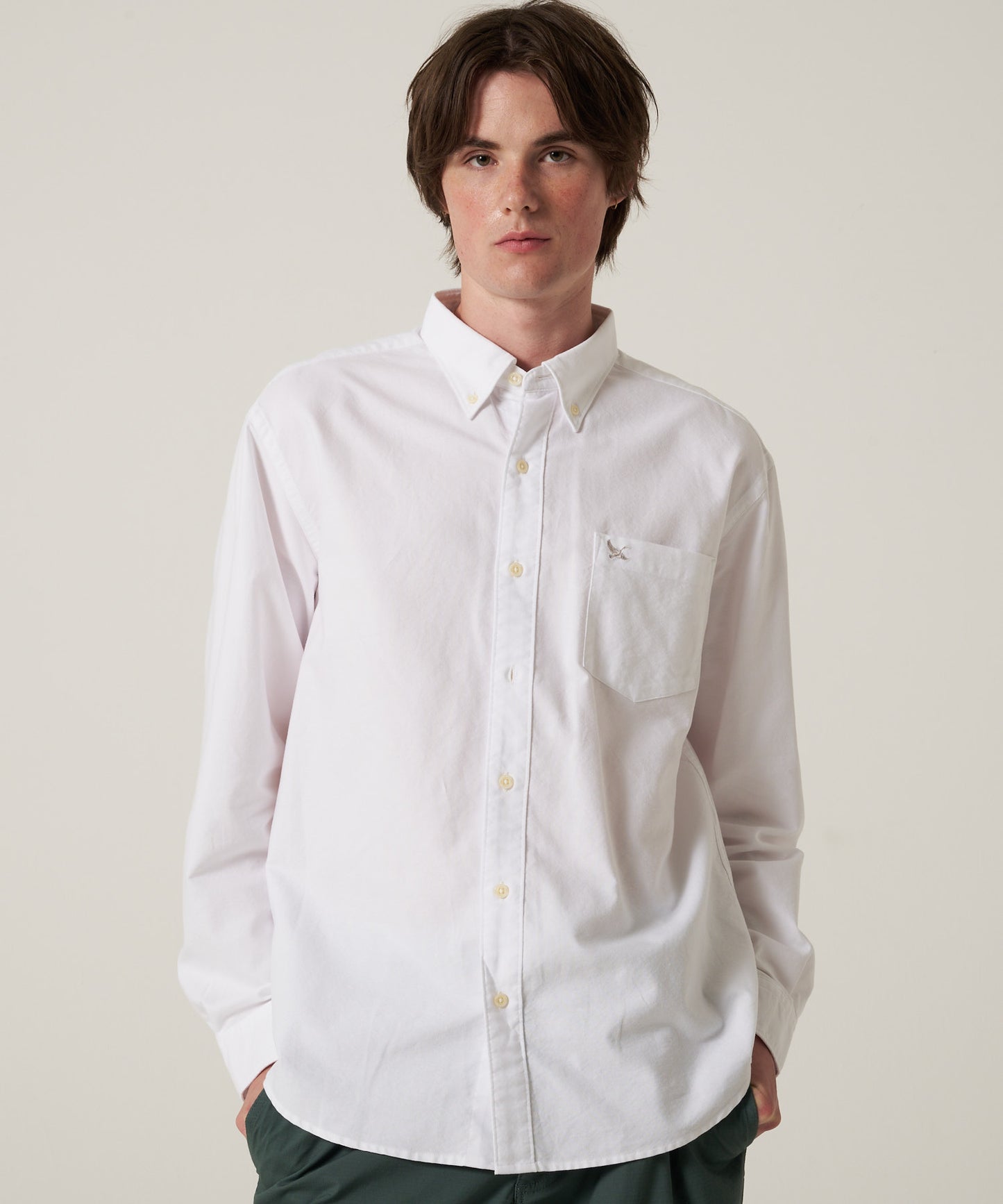 オックスフォード 刺繡 ボタンダウンシャツ/OXFORD EMB BD SHIRTS