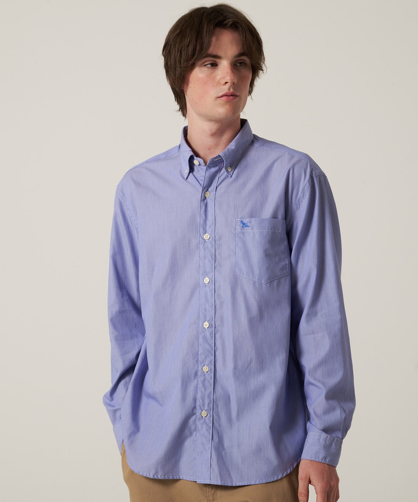 ブロード ストライプ 刺繡シャツ/BROAD STRIPE EMB SHIRTS