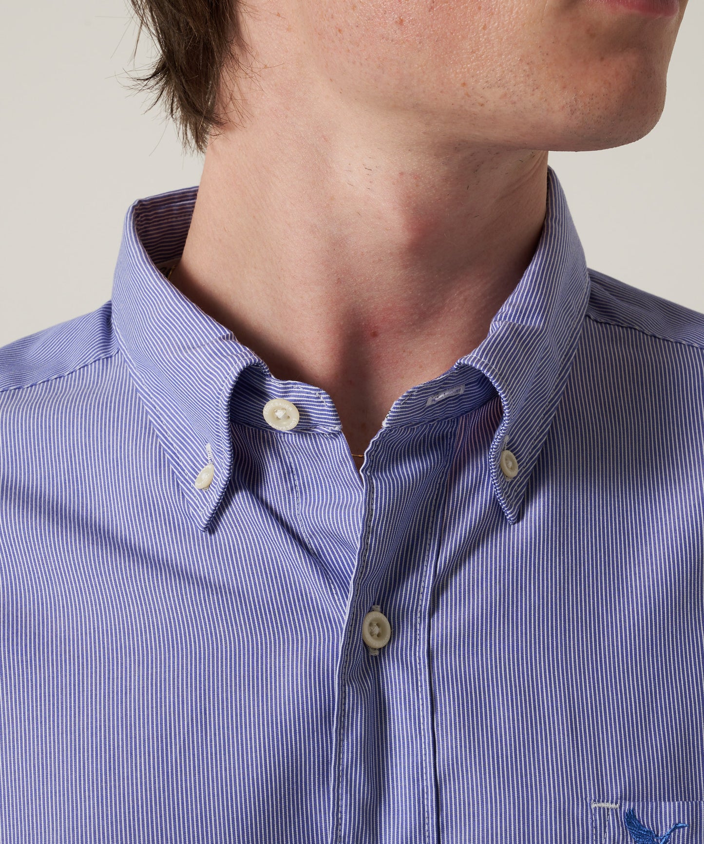 ブロード ストライプ 刺繡シャツ/BROAD STRIPE EMB SHIRTS
