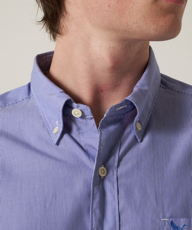ブロード ストライプ 刺繡シャツ/BROAD STRIPE EMB SHIRTS