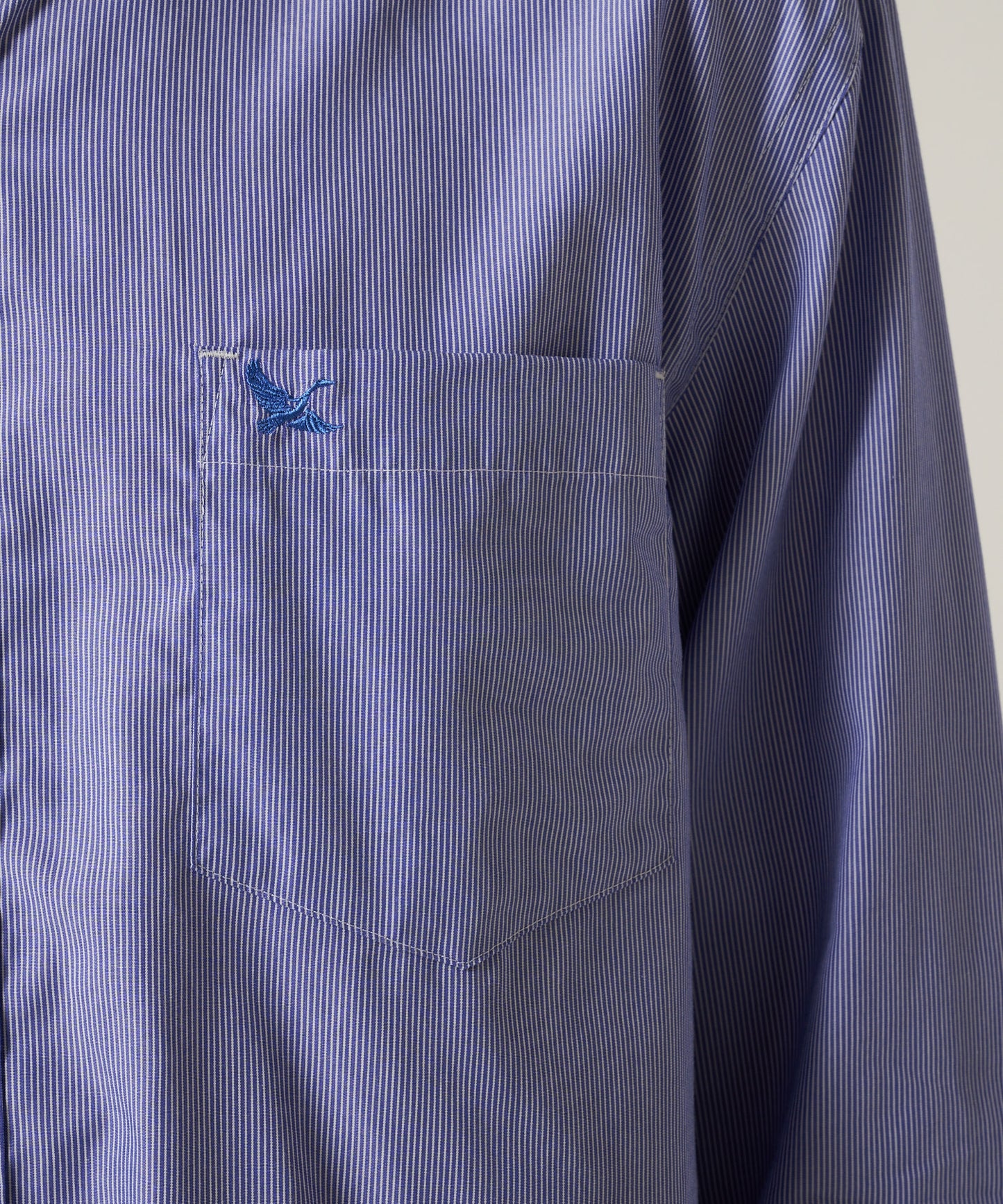 ブロード ストライプ 刺繡シャツ/BROAD STRIPE EMB SHIRTS