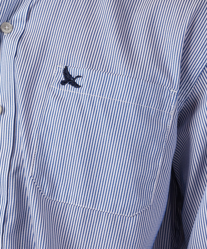 ブロード ストライプ 刺繡シャツ/BROAD STRIPE EMB SHIRTS