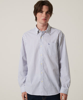 ブロード ストライプ 刺繡シャツ/BROAD STRIPE EMB SHIRTS