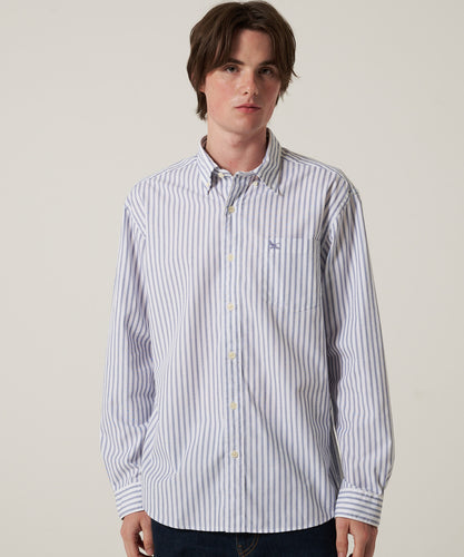 ブロード ストライプ 刺繡シャツ/BROAD STRIPE EMB SHIRTS