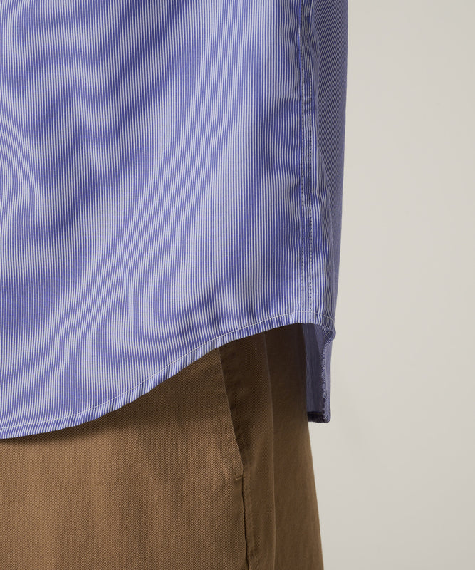 ブロード ストライプ 刺繡シャツ/BROAD STRIPE EMB SHIRTS