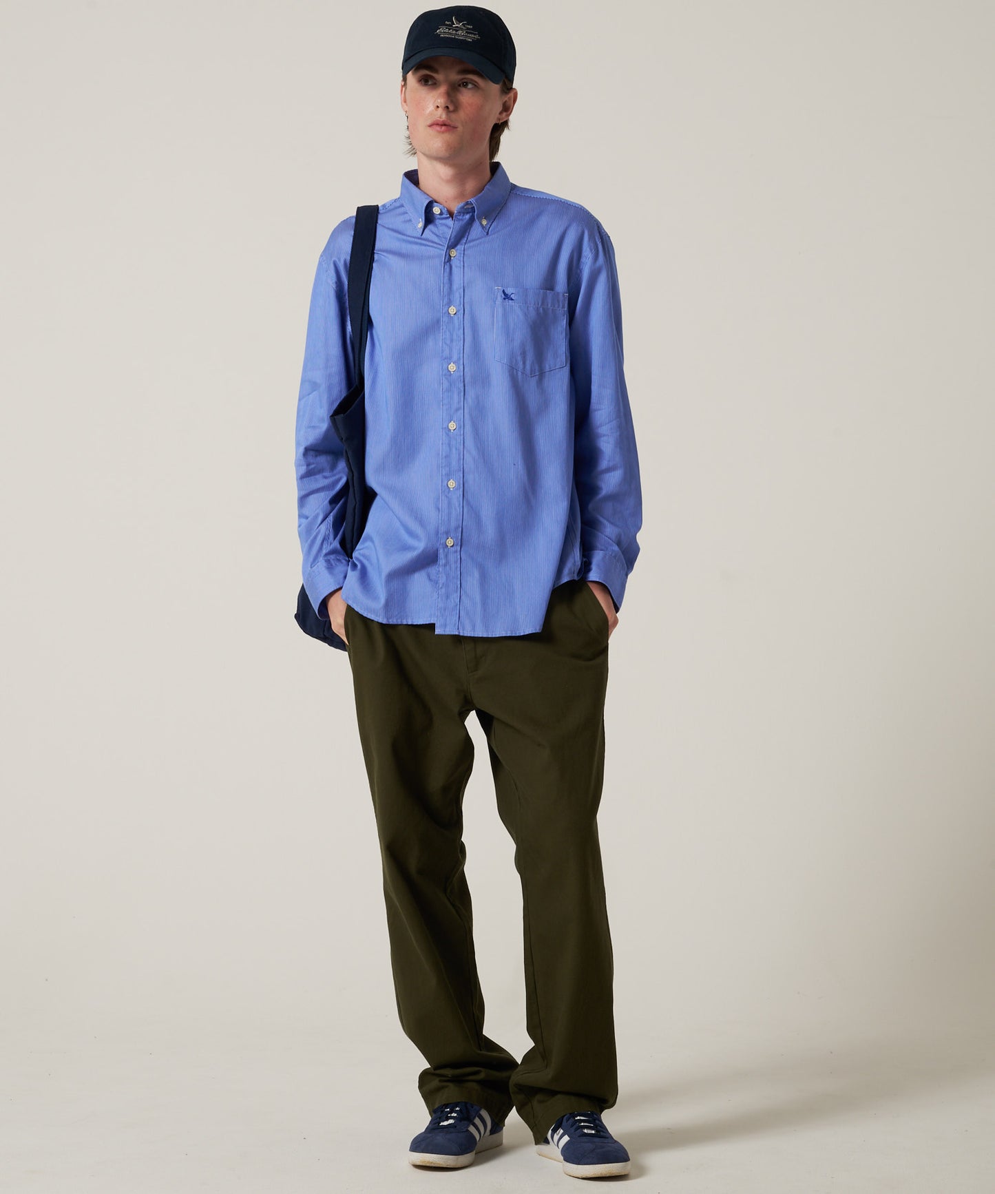 ブロード ストライプ 刺繡シャツ/BROAD STRIPE EMB SHIRTS