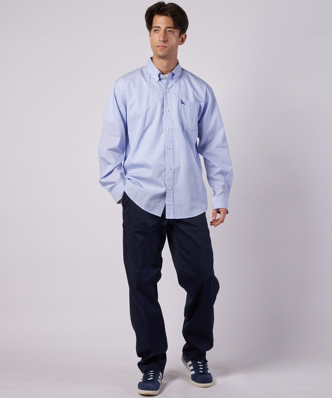 ブロード ストライプ 刺繡シャツ/BROAD STRIPE EMB SHIRTS