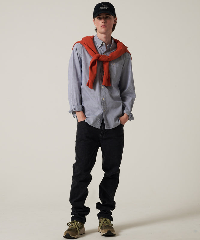 ブロード ストライプ 刺繡シャツ/BROAD STRIPE EMB SHIRTS
