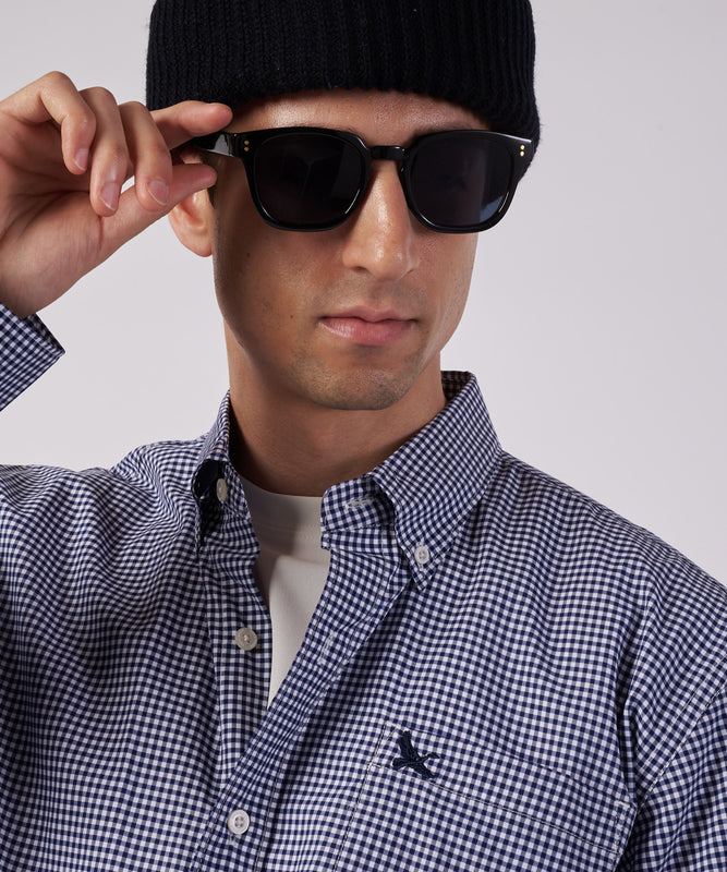 ブロード チェック 刺繡シャツ/BROAD CHECK EMB SHIRT