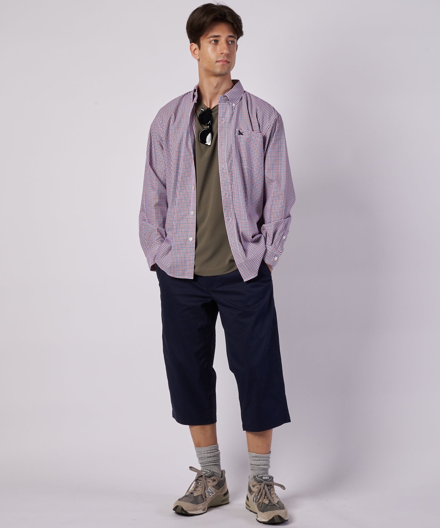00s Eddie Bauer チェックシャツ 長袖シャツ パープルグレー Eddie Bauer （エディー・バウアー）公式オンライン通販サイト-BROAD