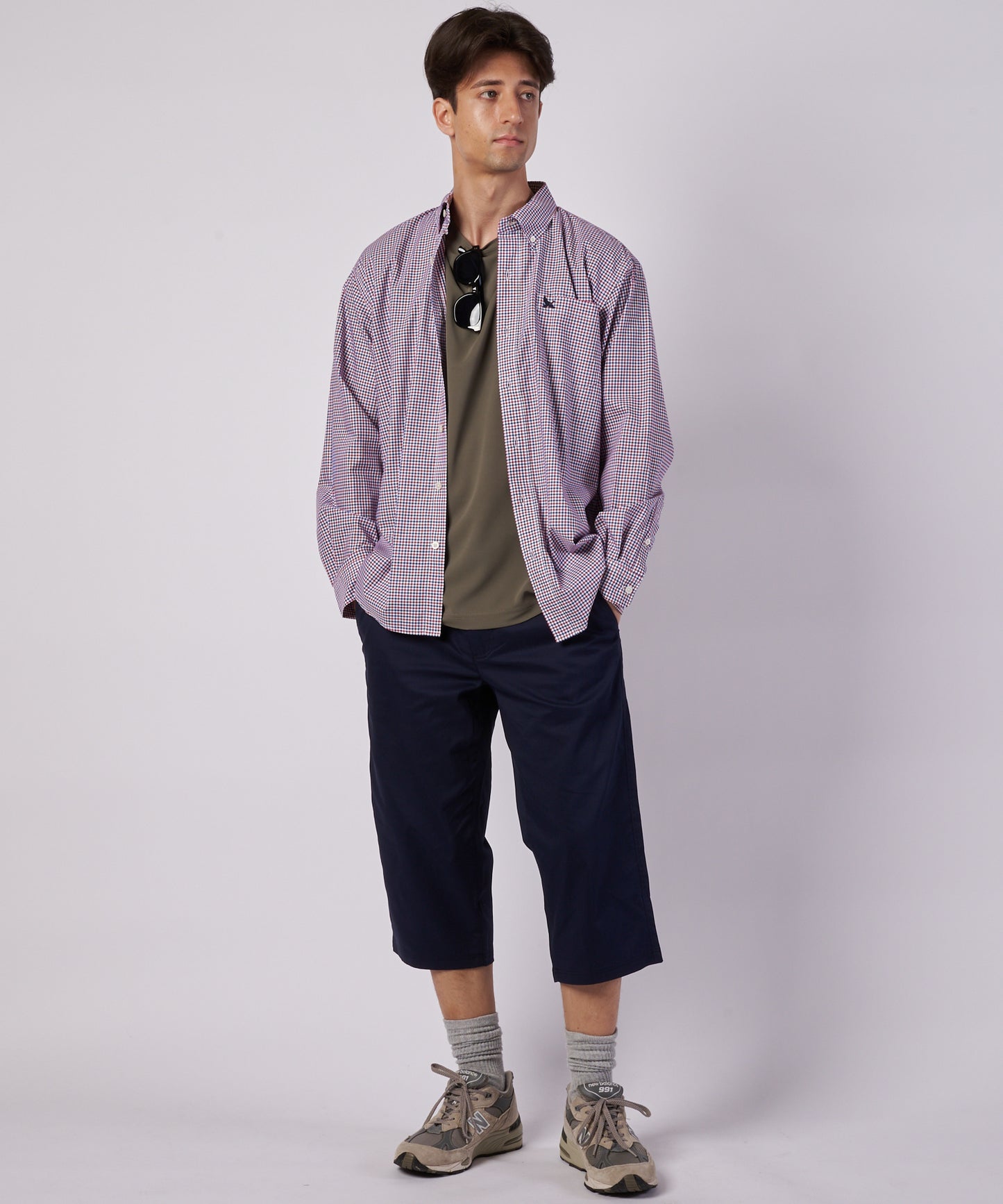 ブロード チェック 刺繡シャツ/BROAD CHECK EMB SHIRT