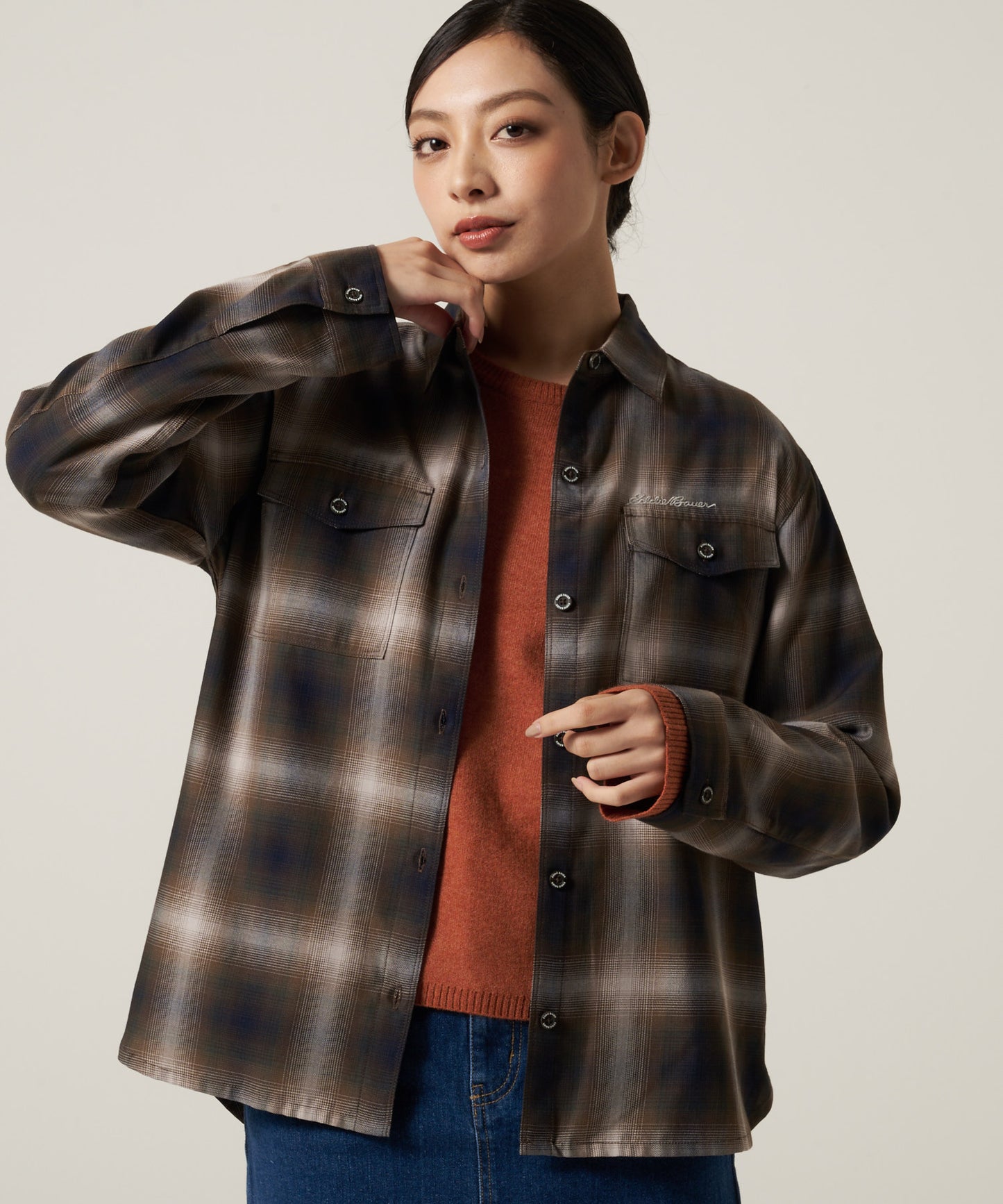 プレイド ツイル 長袖シャツ/LS PLAID TWILL SHIRT