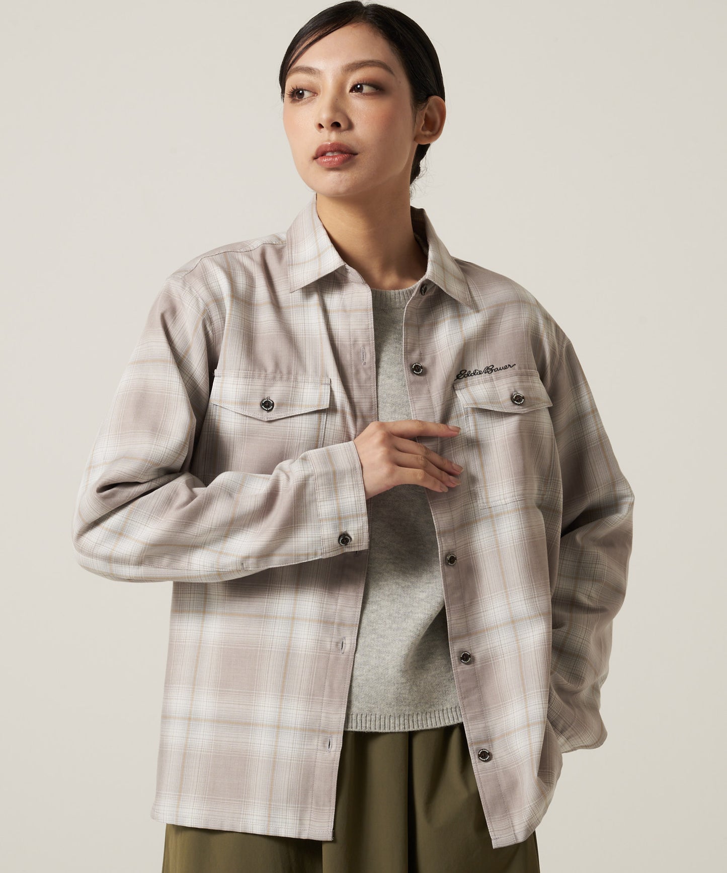 プレイド ツイル 長袖シャツ/LS PLAID TWILL SHIRT