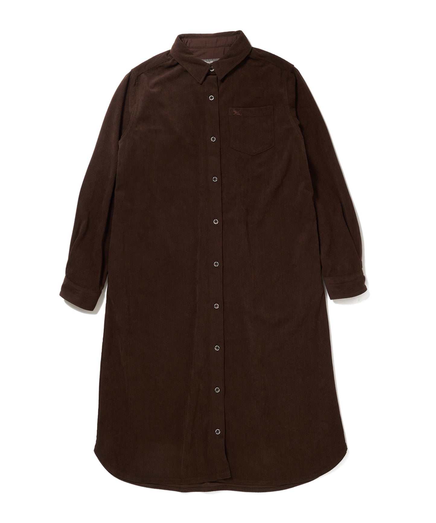 【2BUY対象】コーデュロイ シャツワンピース /CORDUROY SHIRT DRESS