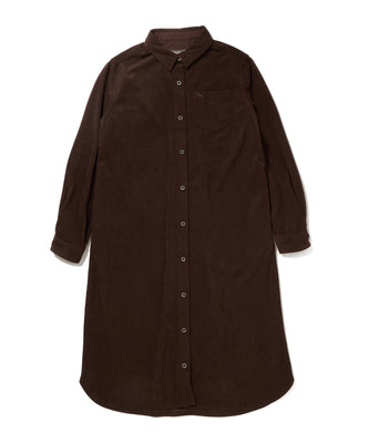 【2BUY対象】コーデュロイ シャツワンピース /CORDUROY SHIRT DRESS