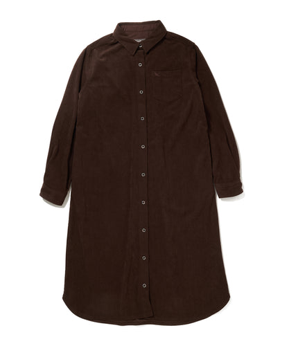 【2BUY対象】コーデュロイ シャツワンピース /CORDUROY SHIRT DRESS