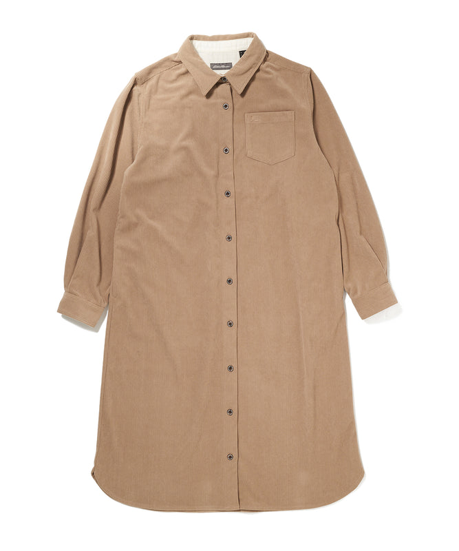 【2BUY対象】コーデュロイ シャツワンピース /CORDUROY SHIRT DRESS