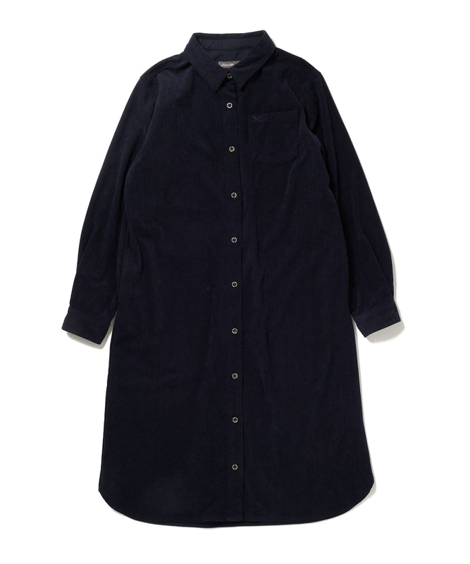 【2BUY対象】コーデュロイ シャツワンピース /CORDUROY SHIRT DRESS